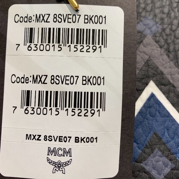 Authentic mcm medium stark pouch in gunta m stripe - Picture 6 of 8